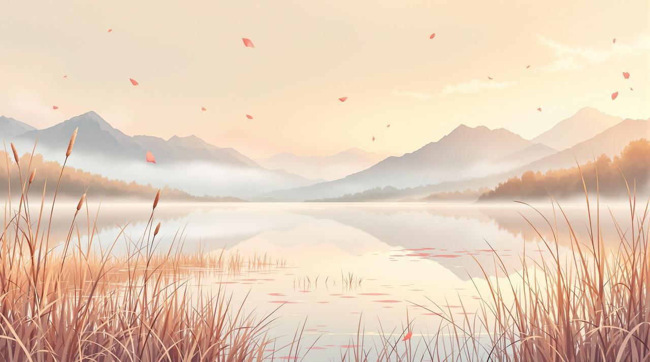 微信短剧平台 - 纸船在落日河面上漂流的治愈场景